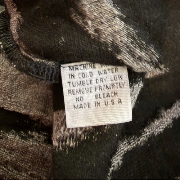 Dress To Kill Black Gray Striped Button-Front Standing Collar Tunic Blouse OS - Picture 8 of 8